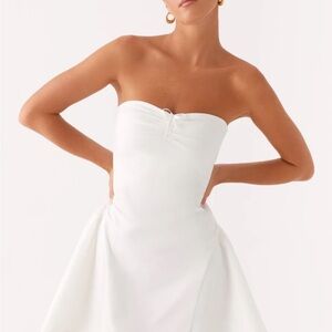 Peppermayo Strapless White Dress